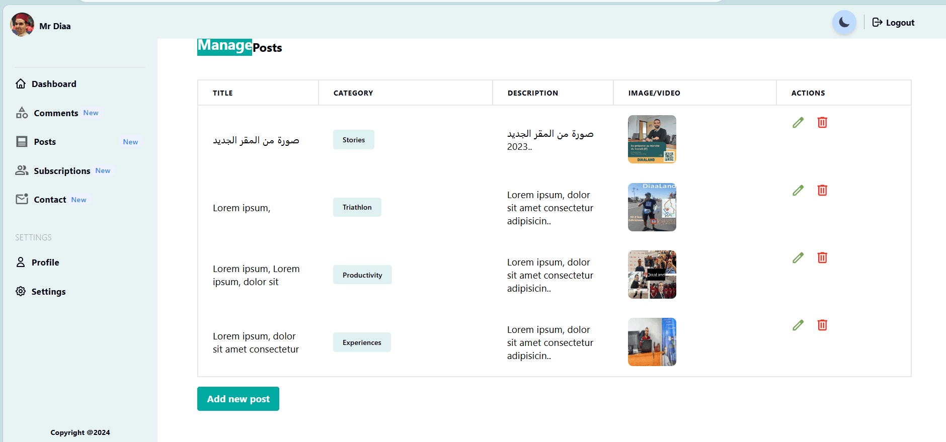 Diaaland Project Screenshot